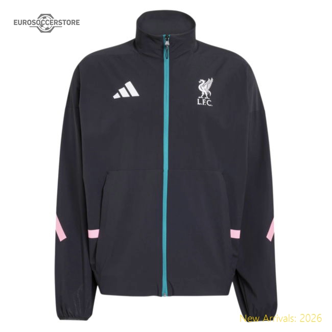2025-2026 Liverpool Anthem Jacket (Black)-Football Jersey Hub