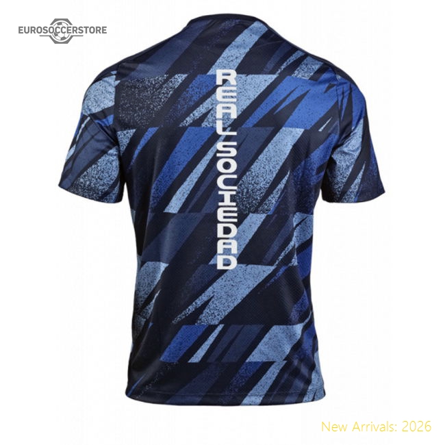 2025-2026 Real Sociedad Pre Match Shirt (Navy)-Football Jersey Hub