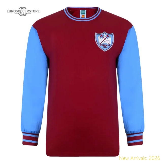 West Ham United 1964 FA Cup Final Retro Shirt (MOORE 6)-Football Jersey Hub