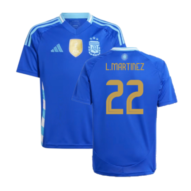2024-2025 Argentina Away Shirt (Kids) (L.MARTINEZ 22)-Football Jersey Hub