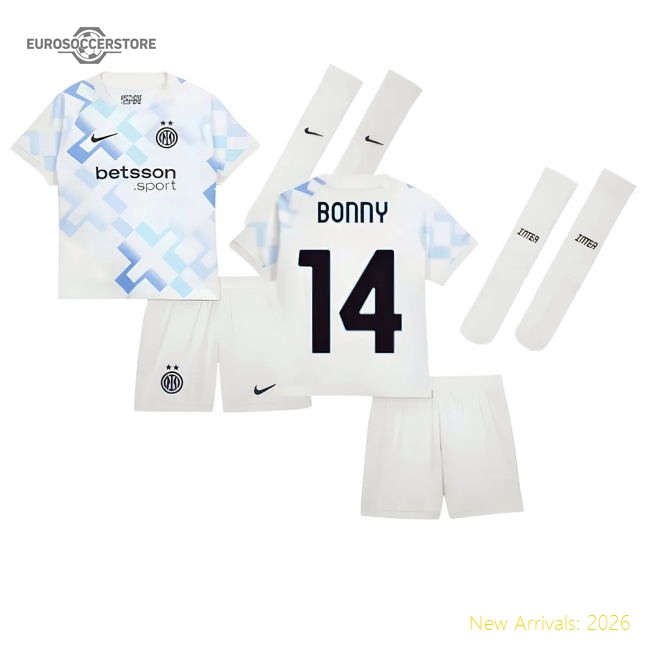 2025-2026 Inter Milan Away Mini Kit (Bonny 14)-Football Jersey Hub