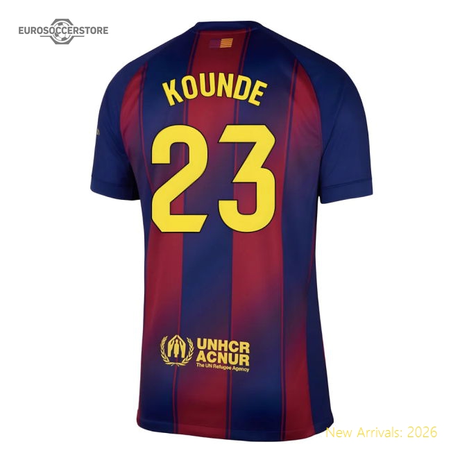 2025-2026 Barcelona Home Shirt (Kounde 23)-Football Jersey Hub