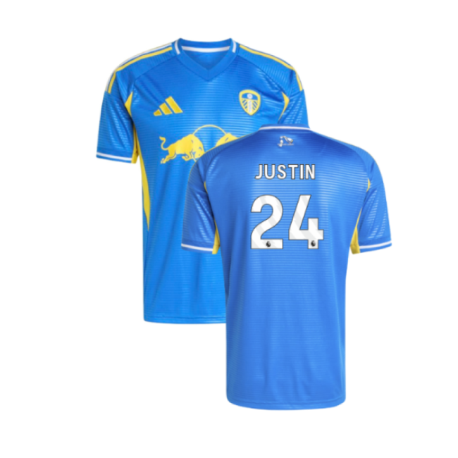 2025-2026 Leeds Away Shirt (Justin 24)-Football Jersey Hub