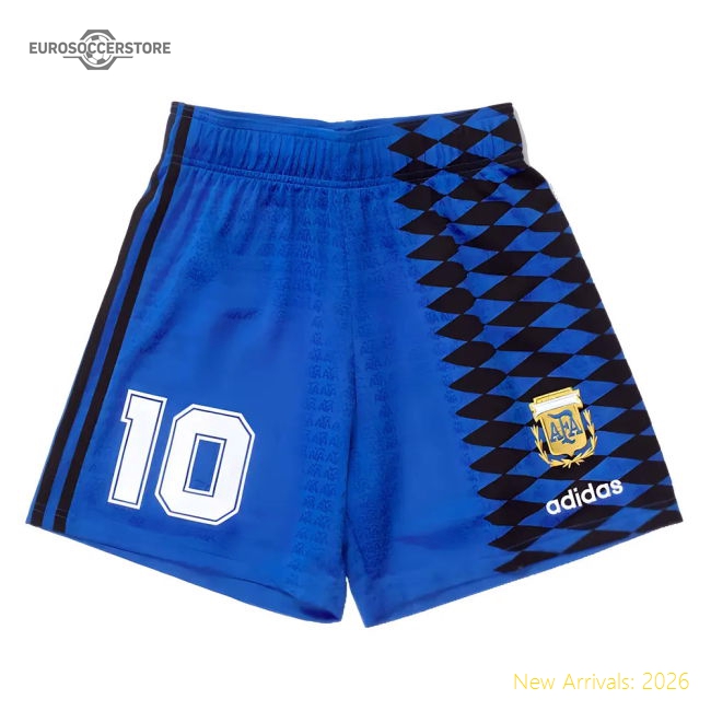 Argentina 1994 Away Shorts (Blue)-Football Jersey Hub