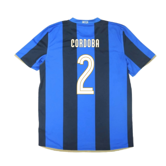 Inter Milan 2008-09 Home Shirt ((Excellent) S) (Cordoba 2)-Football Jersey Hub