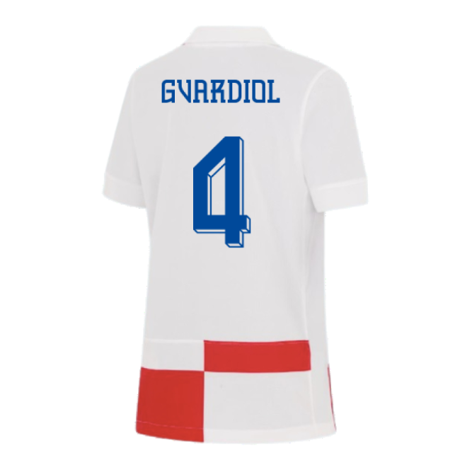 2024-2025 Croatia Home Shirt (Kids) (Gvardiol 4)-Football Jersey Hub
