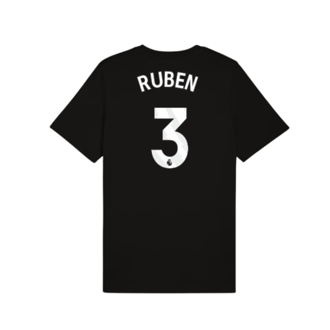 2025-2026 Man City FtblESS Tee (Black) (Ruben 3)-Football Jersey Hub