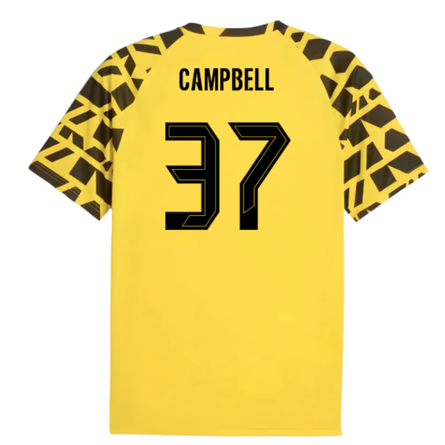 2025-2026 Borussia Dortmund Warm Up Jersey (Yellow) (Campbell 37)-Football Jersey Hub