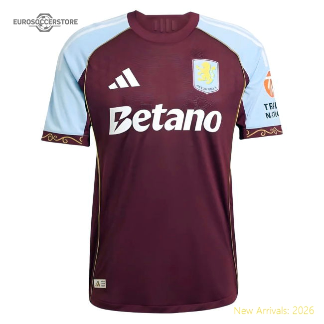2025-2026 Aston Villa Authentic Home Shirt-Football Jersey Hub