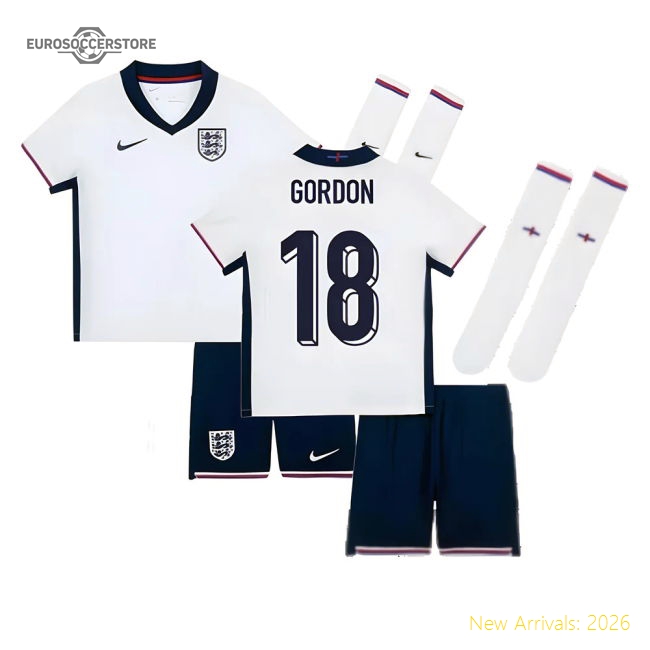 2024-2025 England Home Mini Kit (Gordon 18)-Football Jersey Hub