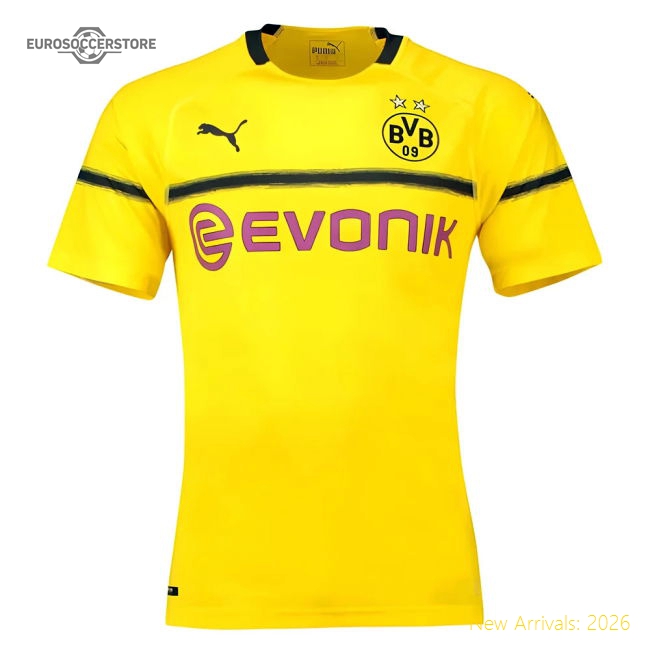 Borussia Dortmund 2018-19 European/Cup Home Shirt (L) (Very Good)-Football Jersey Hub