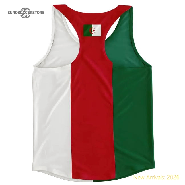 Algeria Flag Running Vest-Football Jersey Hub