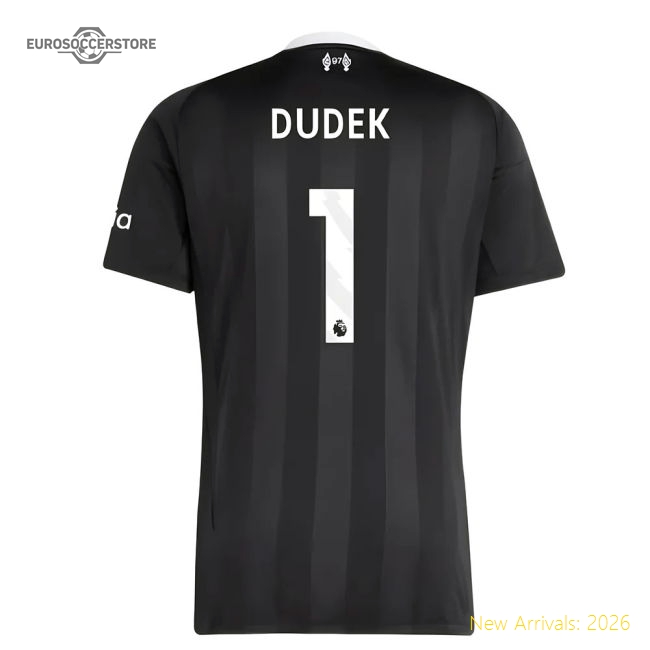 2025-2026 Liverpool Third Goalkeeper Shirt (Black) (Dudek 1)-Football Jersey Hub