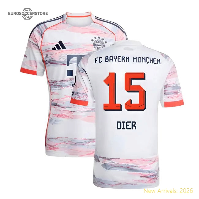 2025-2026 Bayern Munich Away Shirt (Dier 15)-Football Jersey Hub