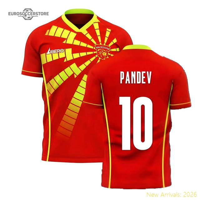 North Macedonia 2025-2026 Home Concept Shirt (Libero) (Pandev 10)-Football Jersey Hub