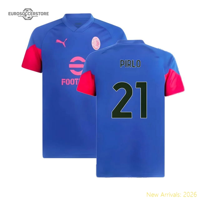 2023-2024 AC Milan Training Jersey (Royal Sapphire) (Pirlo 21)-Football Jersey Hub