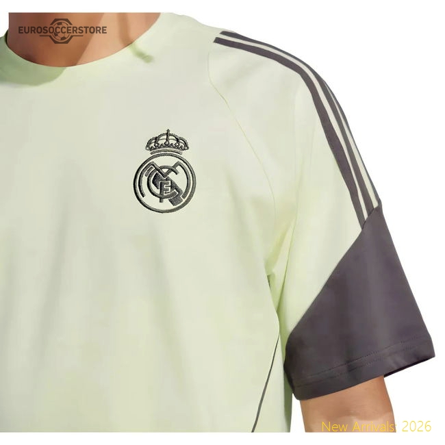 2025-2026 Real Madrid Training Tee (Almost Lime) (Modric 10)-Football Jersey Hub