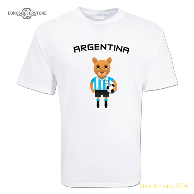 Argentina Mascot Soccer T-shirt-Football Jersey Hub