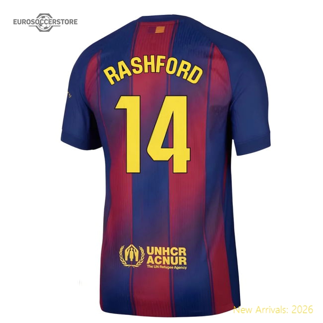 2025-2026 Barcelona Authentic Home Shirt (Rashford 14)-Football Jersey Hub