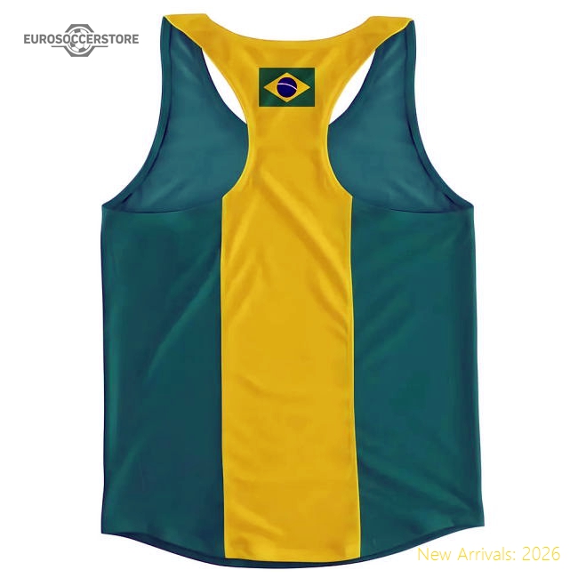 Brazil Flag Running Vest-Football Jersey Hub