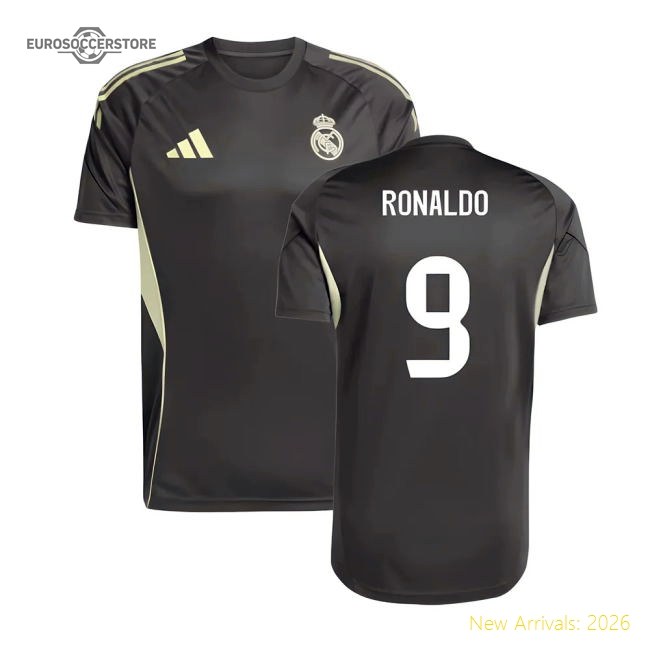2025-2026 Real Madrid Training Jersey (Utility Grey) (Ronaldo 9)-Football Jersey Hub