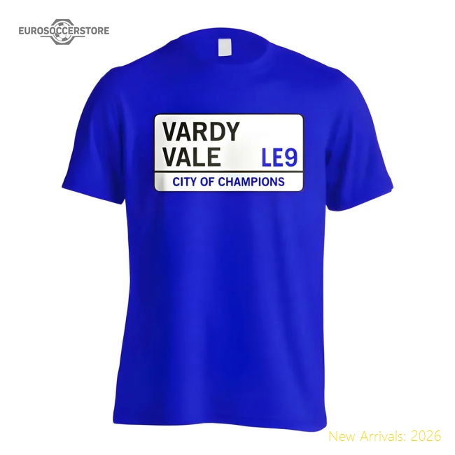 Vardy Vale - Leicester Street T-Shirt (Blue) - Kids-Football Jersey Hub