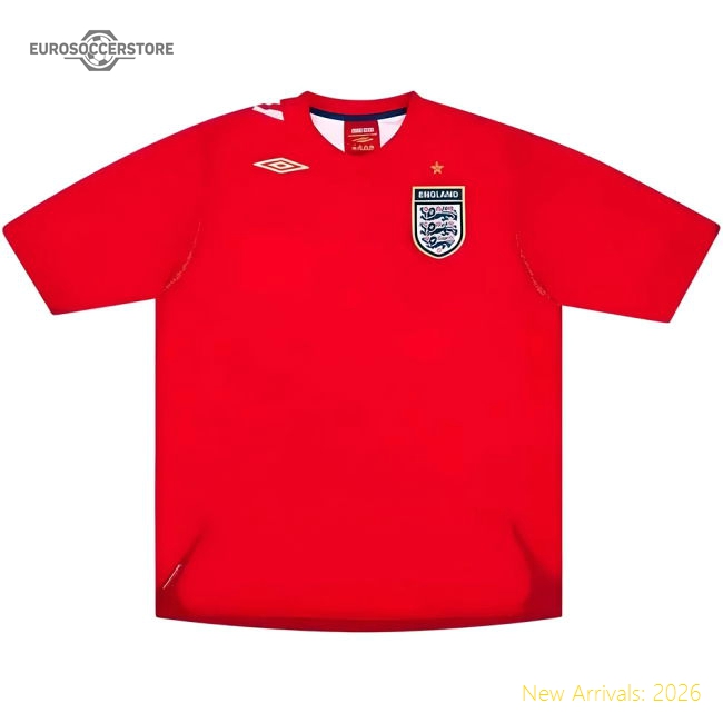 England 2006-08 Away Shirt (L) (Very Good)-Football Jersey Hub