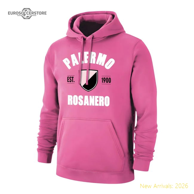 Palermo \'Est.1900\' retro footer with hood - Pink-Football Jersey Hub