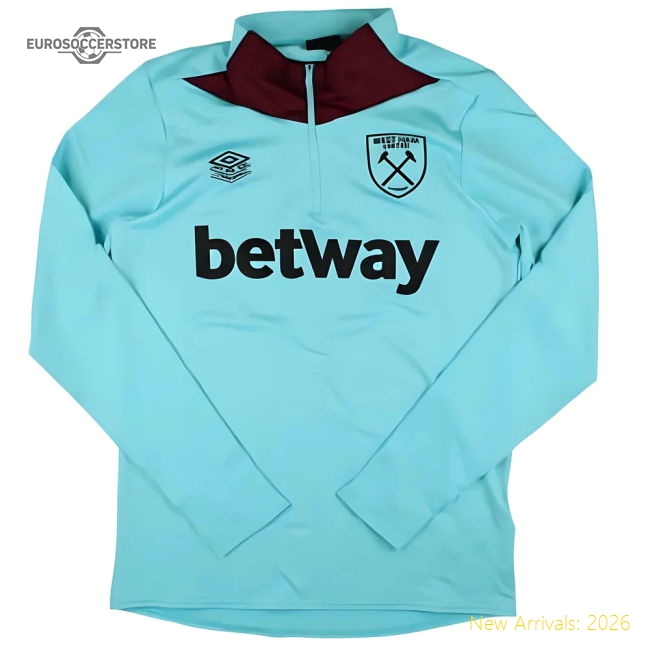 2024-2025 West Ham Mid Layer Top (Blue Radiance)-Football Jersey Hub