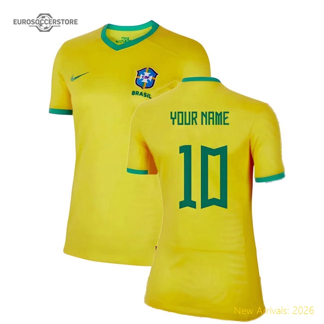2023-2024 Brazil WWC Home Shirt (Ladies) (Your Name)-Football Jersey Hub
