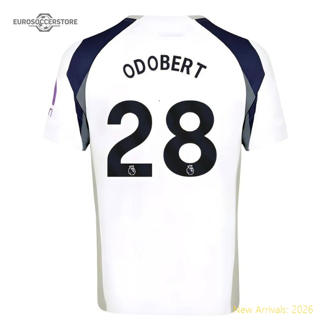2025-2026 Tottenham Hotspur Home Shirt (Odobert 28)-Football Jersey Hub