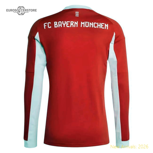 2025-2026 Bayern Munich Long Sleeve Home Shirt (Lewandowski 9)-Football Jersey Hub