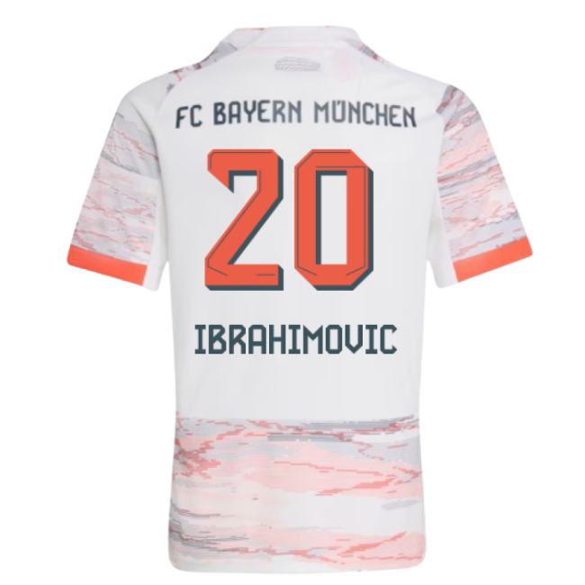 2025-2026 Bayern Munich Away Shirt (Kids) (Ibrahimovic 20)-Football Jersey Hub