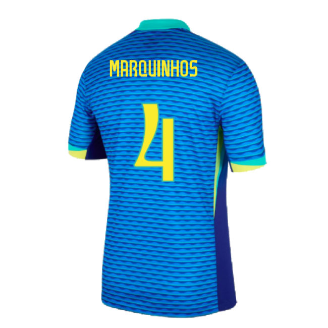 2024-2025 Brazil Away Shirt (Marquinhos 4)-Football Jersey Hub