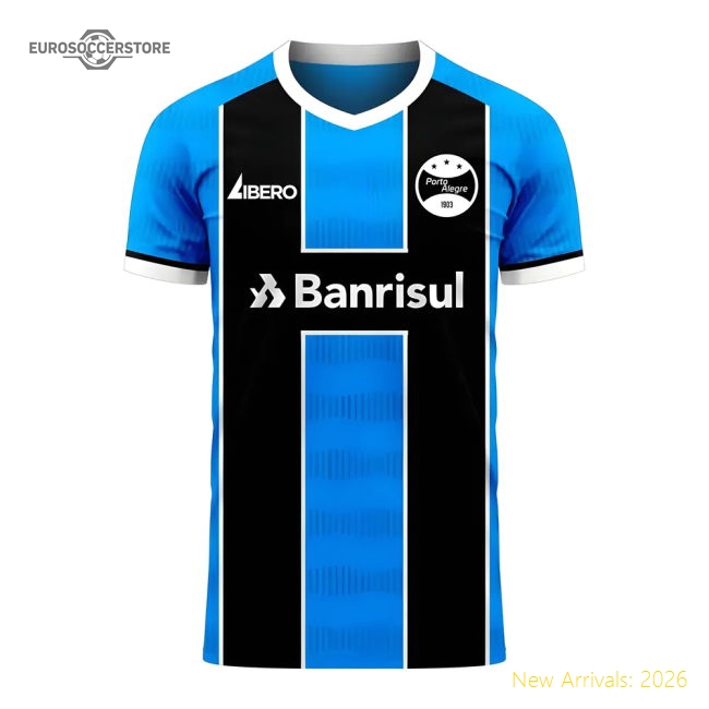 Gremio 2025-2026 Home Concept Football Kit (Libero) - Baby-Football Jersey Hub