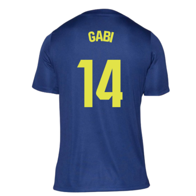 2025-2026 Atletico Madrid Pre-Match Shirt (Blue-Yellow) (Gabi 14)-Football Jersey Hub