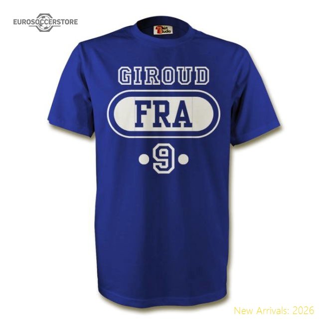 Olivier Giroud France Fra T-shirt (blue) - Kids-Football Jersey Hub