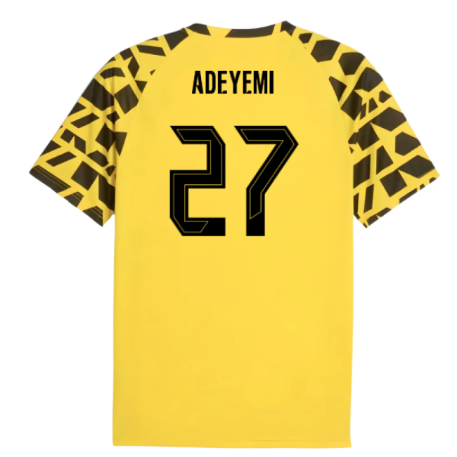 2025-2026 Borussia Dortmund Warm Up Jersey (Yellow) (Adeyemi 27)-Football Jersey Hub