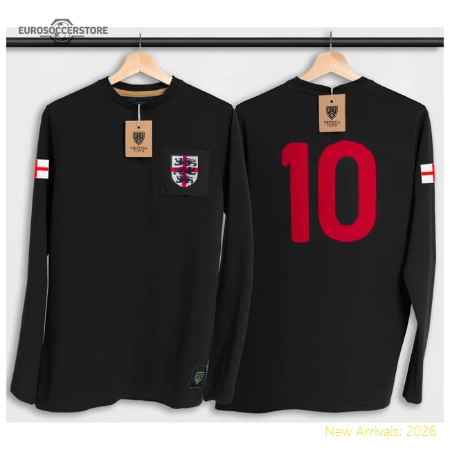England The Lions Cross Black Number 10-Football Jersey Hub