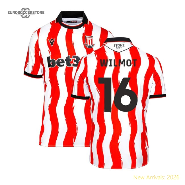 2025-2026 Stoke City Home Shirt (Wilmot 16)-Football Jersey Hub