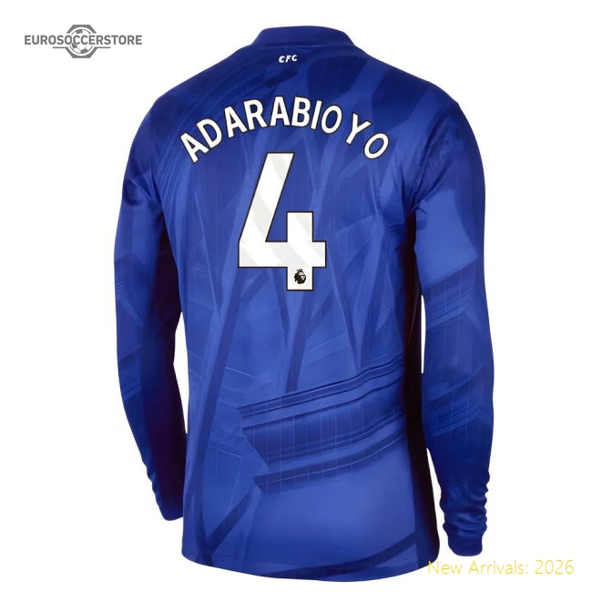 2025-2026 Chelsea Home Long Sleeve Shirt (Adarabioyo 4)-Football Jersey Hub