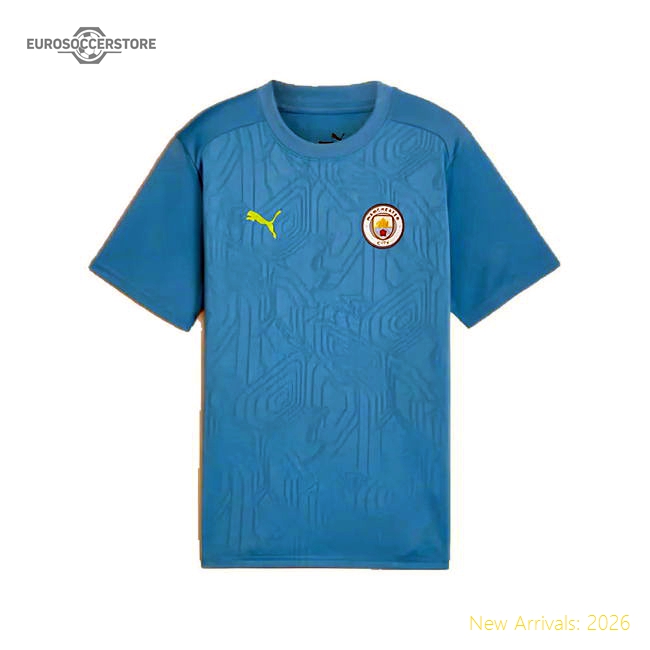 2024-2025 Man City Training Shirt (Magic Blue) - Kids (Savinho 26)-Football Jersey Hub