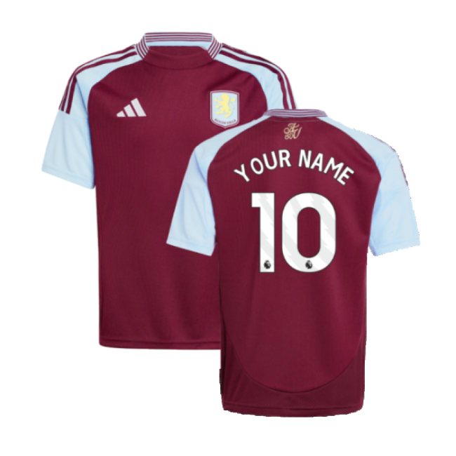 2024-2025 Aston Villa Home Shirt (Kids) (Your Name)-Football Jersey Hub