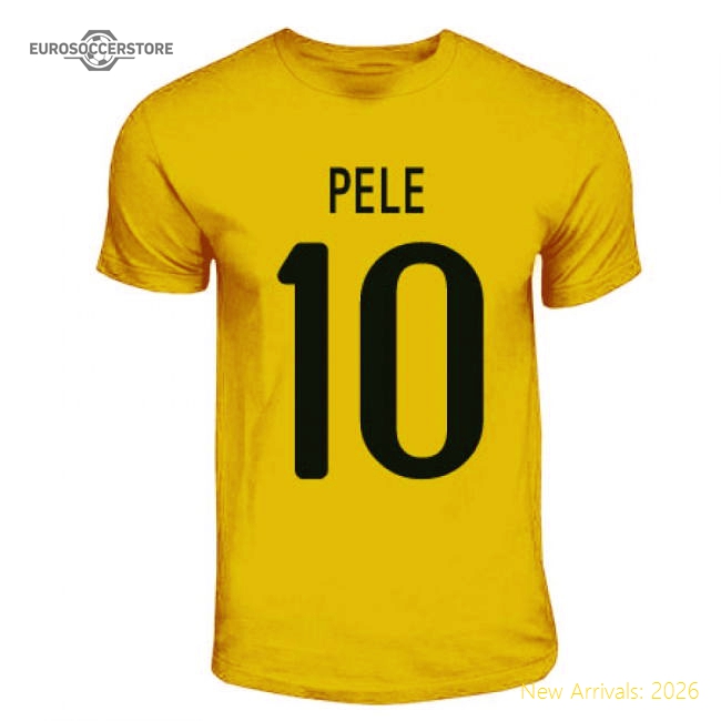 Pele Brazil Hero T-shirt (yellow)-Football Jersey Hub