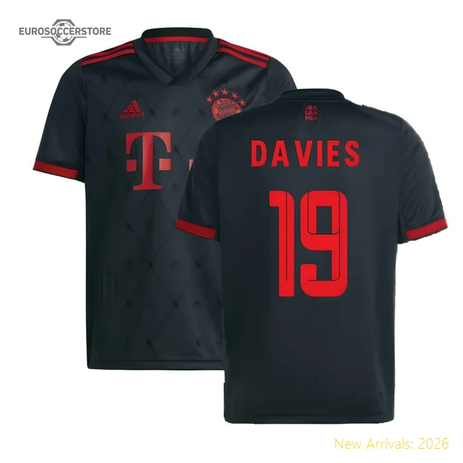 2022-2023 Bayern Munich Third Shirt (Kids) (DAVIES 19)-Football Jersey Hub