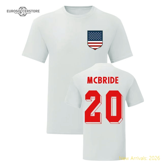 Brian McBride USA National Hero Tee (White)-Football Jersey Hub