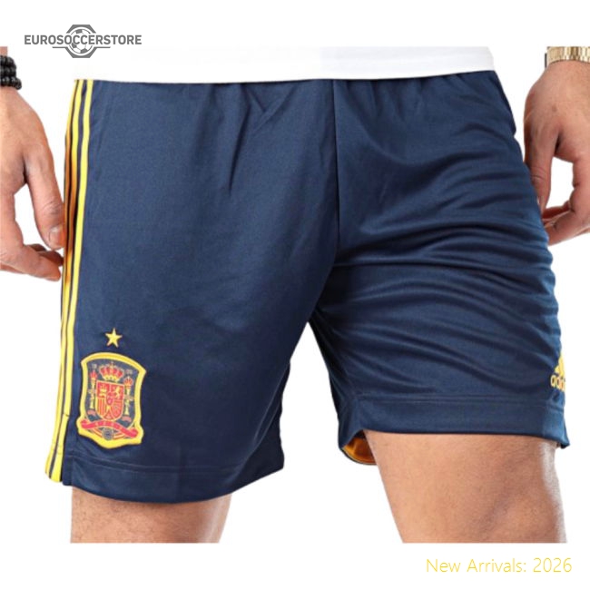 2020-2021 Spain Home Shorts (Navy)-Football Jersey Hub