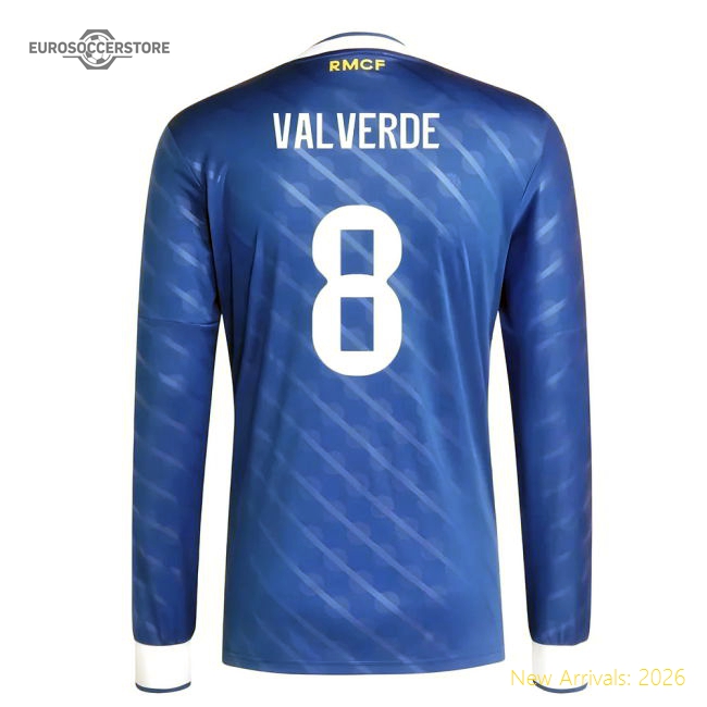 2025-2026 Real Madrid Long Sleeve Third Shirt (Valverde 8)-Football Jersey Hub