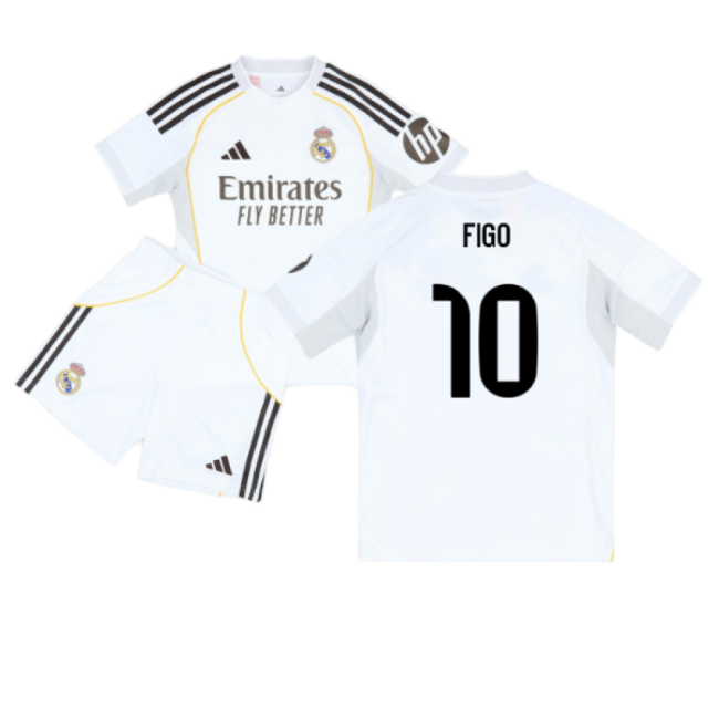 2025-2026 Real Madrid Home Youth Kit (Figo 10)-Football Jersey Hub