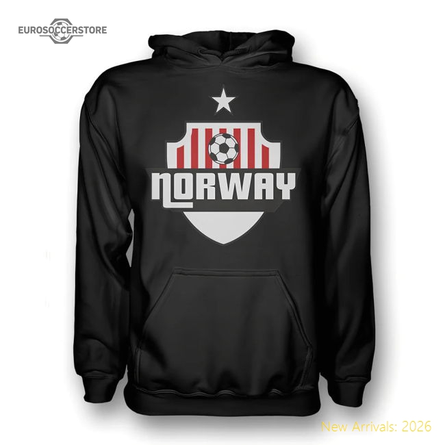 Norway Country Logo Hoody (black)-Football Jersey Hub
